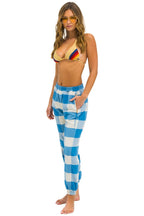 Retro PLAID LODGE PANT - SKY PLAID