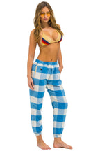 Retro PLAID LODGE PANT - SKY PLAID