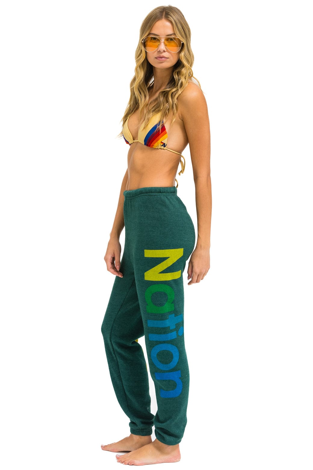 Retro AVIATOR NATION 2 SWEATPANTS - FOREST