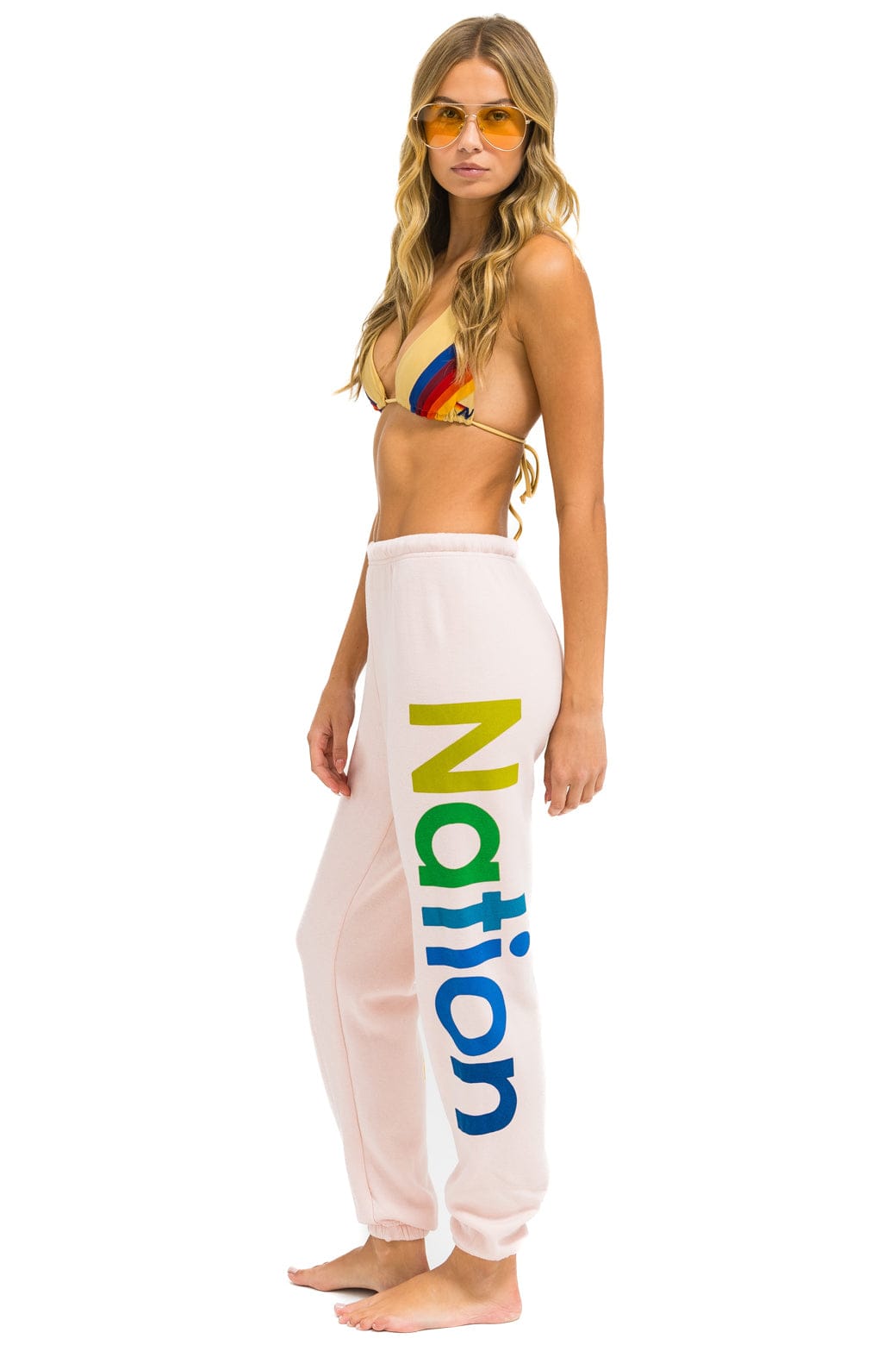 Retro AVIATOR NATION 2 SWEATPANTS - LIGHT PINK