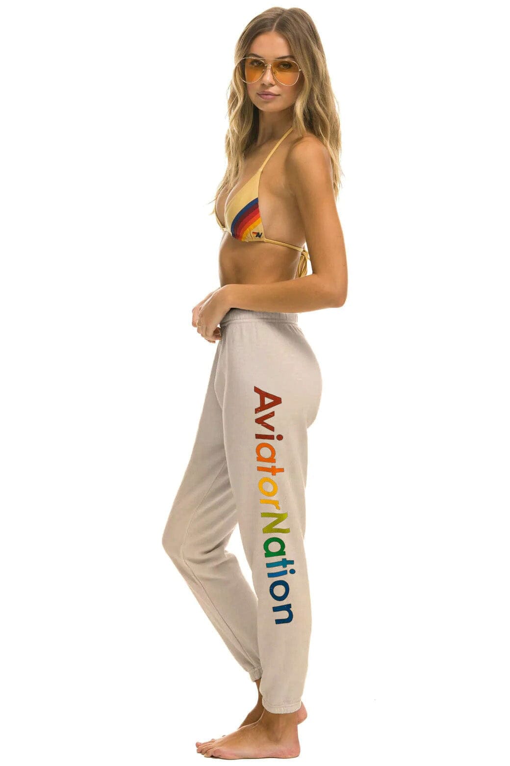 Retro AVIATOR NATION SAN FRANCISCO SWEATPANTS - SAND