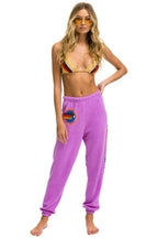 Retro AVIATOR NATION HAIGHT ASHBURY SWEATPANTS - NEON PURPLE