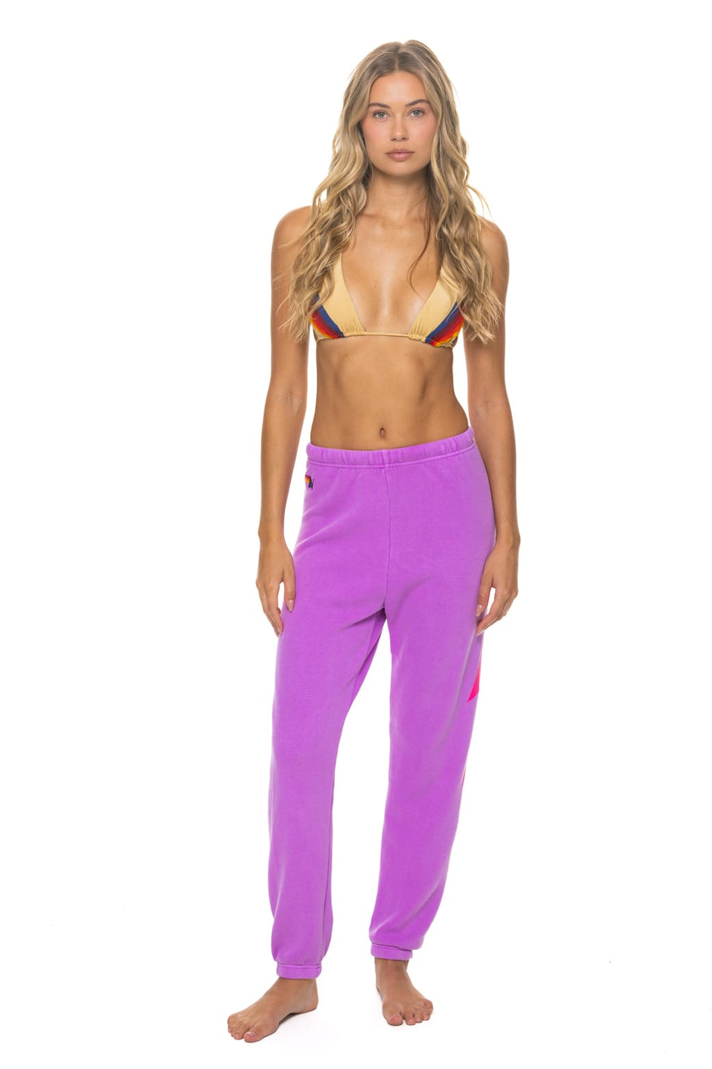 Retro BOLT SWEATPANTS - NEON PURPLE NEON PINK