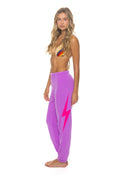 Retro BOLT SWEATPANTS - NEON PURPLE NEON PINK