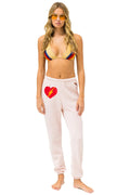 Retro BOLT HEART SWEATPANTS - LIGHT PINK