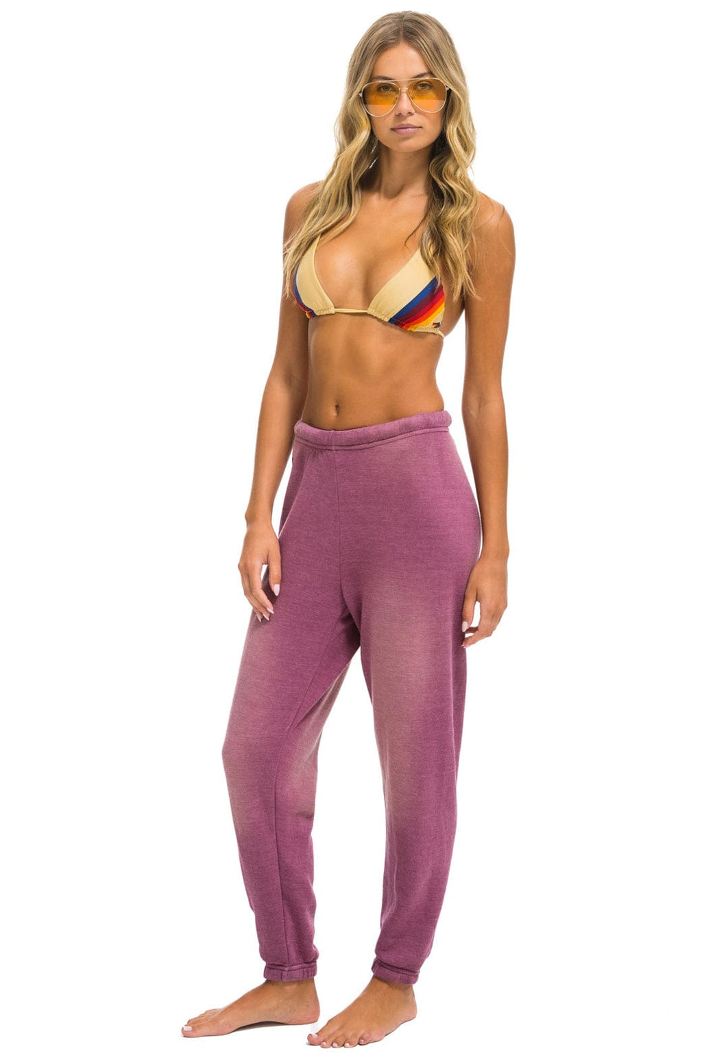 Retro ESSENTIAL SWEATPANTS - FADED BERRY