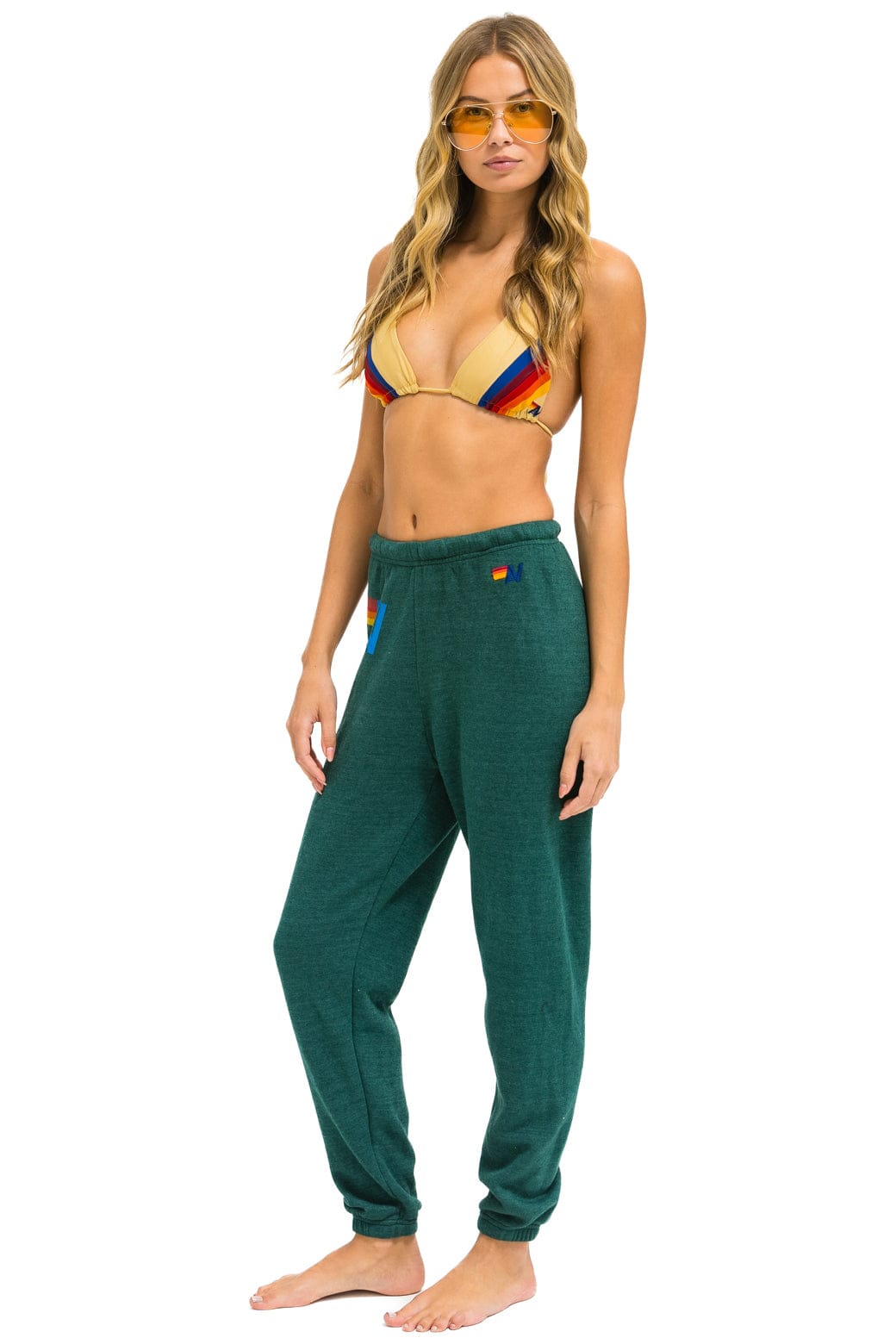 Retro LOGO SWEATPANTS - FOREST