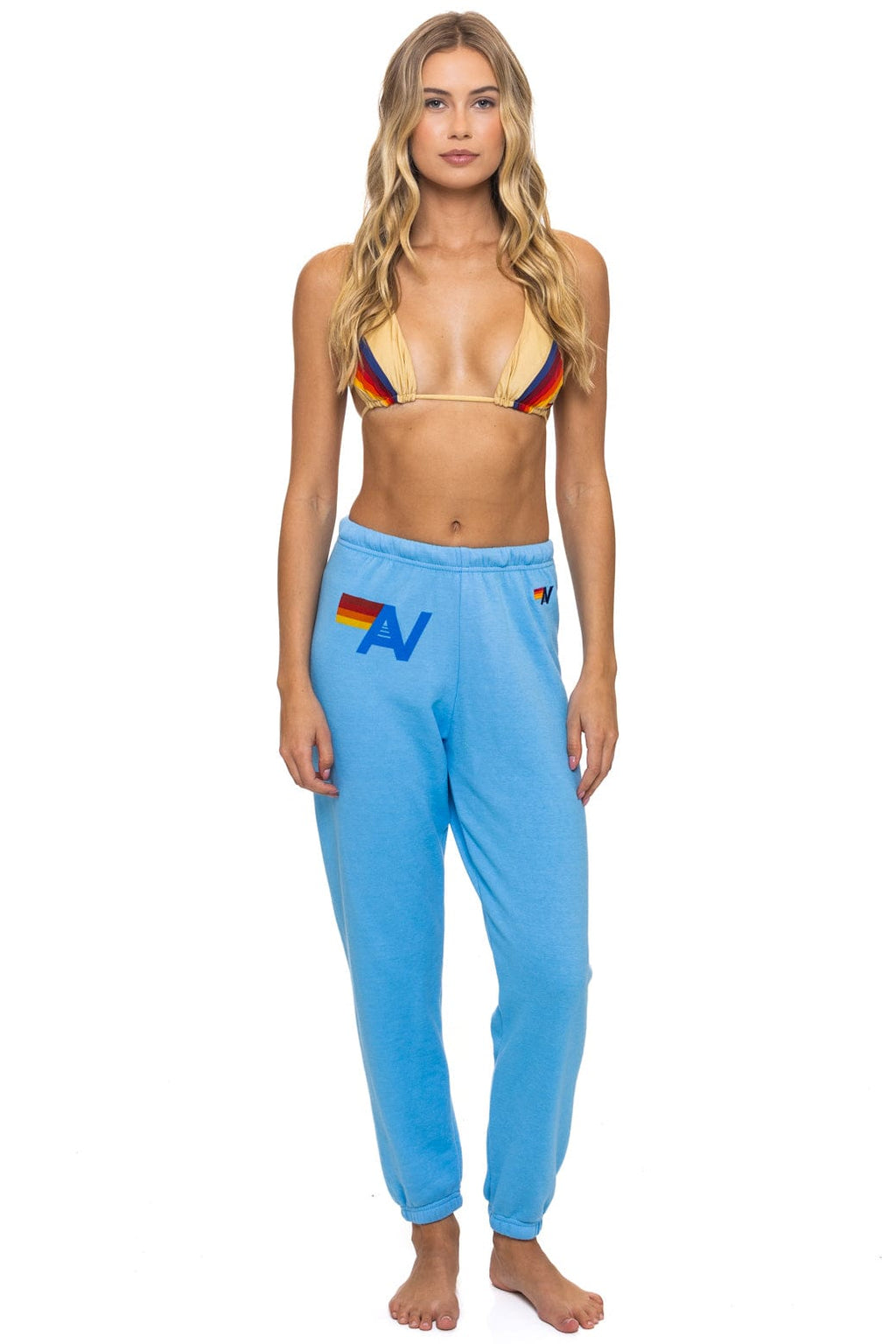 Retro LOGO SWEATPANTS - SKY