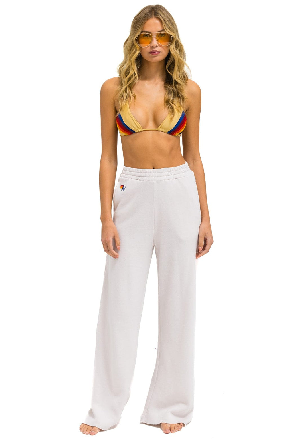 Retro WIDE LEG POCKET SWEATPANTS - DOVE