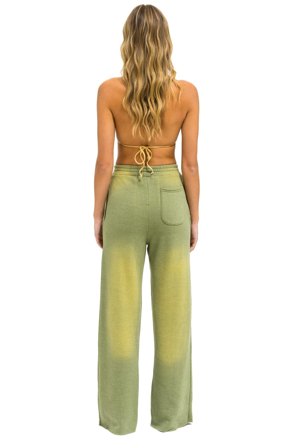 Retro AN 3D WIDE LEG POCKET SWEATPANTS - FADED ARMY
