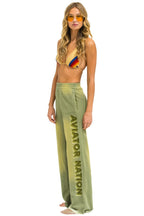 Retro AN 3D WIDE LEG POCKET SWEATPANTS - FADED ARMY