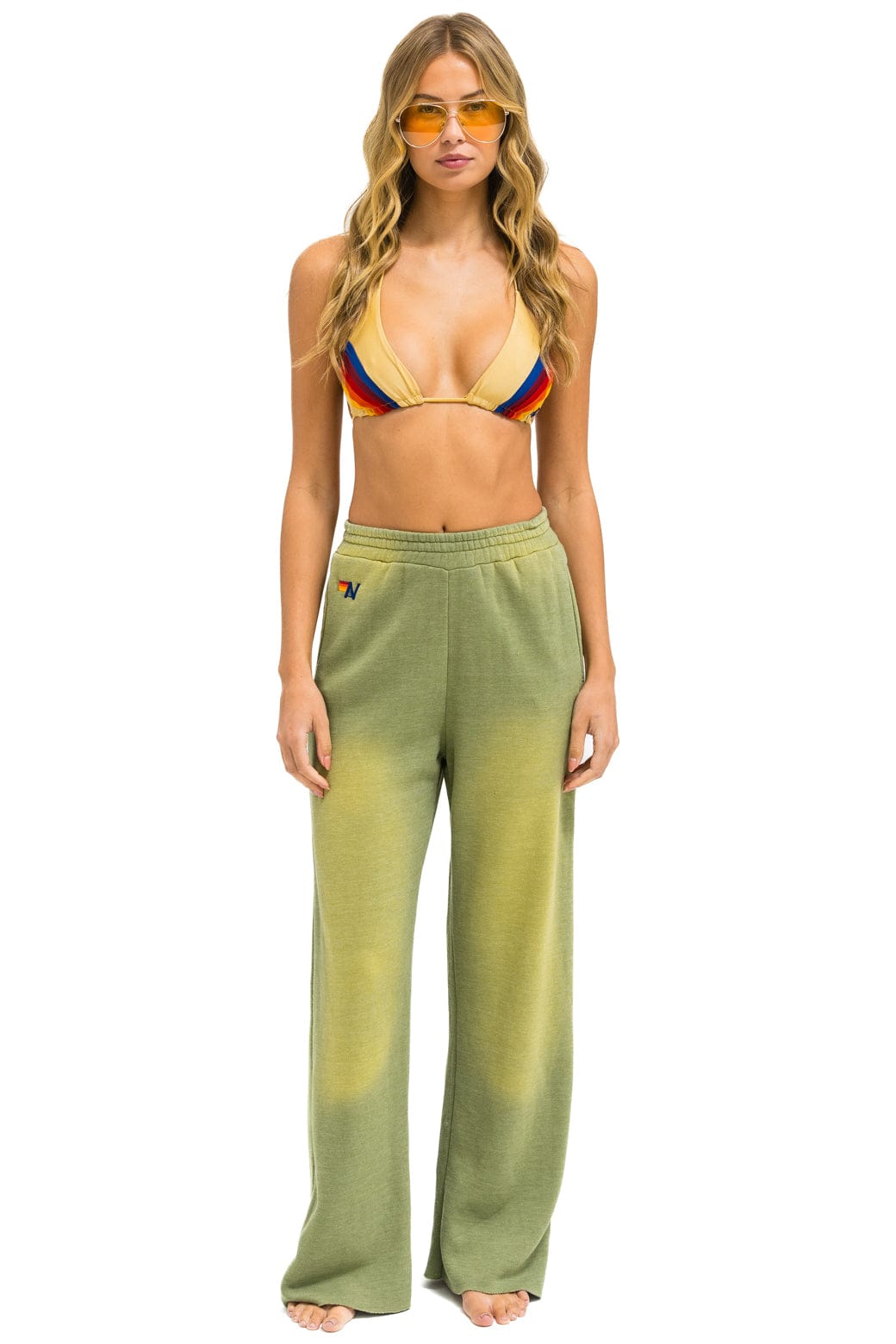 Retro ESSENTIAL WIDE LEG POCKET SWEATPANTS - FADED ARMY
