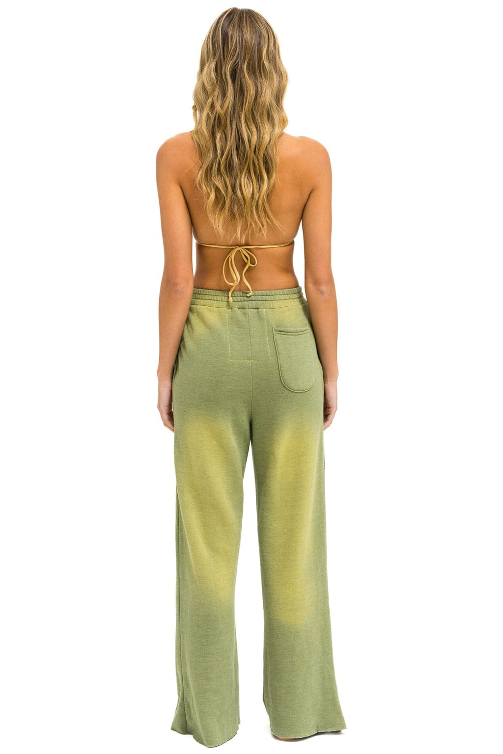 Retro ESSENTIAL WIDE LEG POCKET SWEATPANTS - FADED ARMY