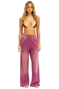 Retro ESSENTIAL WIDE LEG POCKET SWEATPANTS - FADED BERRY