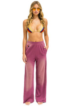 Retro ESSENTIAL WIDE LEG POCKET SWEATPANTS - FADED BERRY