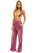 Retro ESSENTIAL WIDE LEG POCKET SWEATPANTS - FADED BERRY