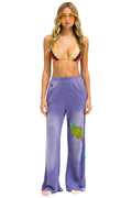 Retro PARROT WIDE LEG POCKET SWEATPANTS - FADED GRAPE