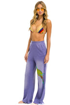 Retro PARROT WIDE LEG POCKET SWEATPANTS - FADED GRAPE