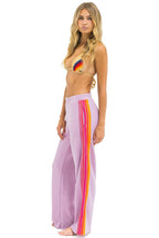 Retro 5 STRIPE WIDE LEG POCKET SWEATPANTS - MAUVE MAGENTA ORANGE