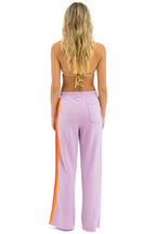 Retro 5 STRIPE WIDE LEG POCKET SWEATPANTS - MAUVE MAGENTA ORANGE