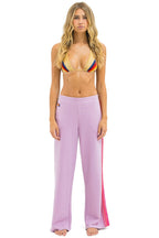 Retro 5 STRIPE WIDE LEG POCKET SWEATPANTS - MAUVE MAGENTA ORANGE
