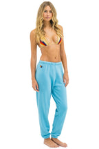 Retro 5 STRIPE SWEATPANTS - AQUA WHITE NEON