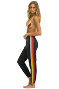 Retro 5 STRIPE SWEATPANTS - CHARCOAL RAINBOW WHITE