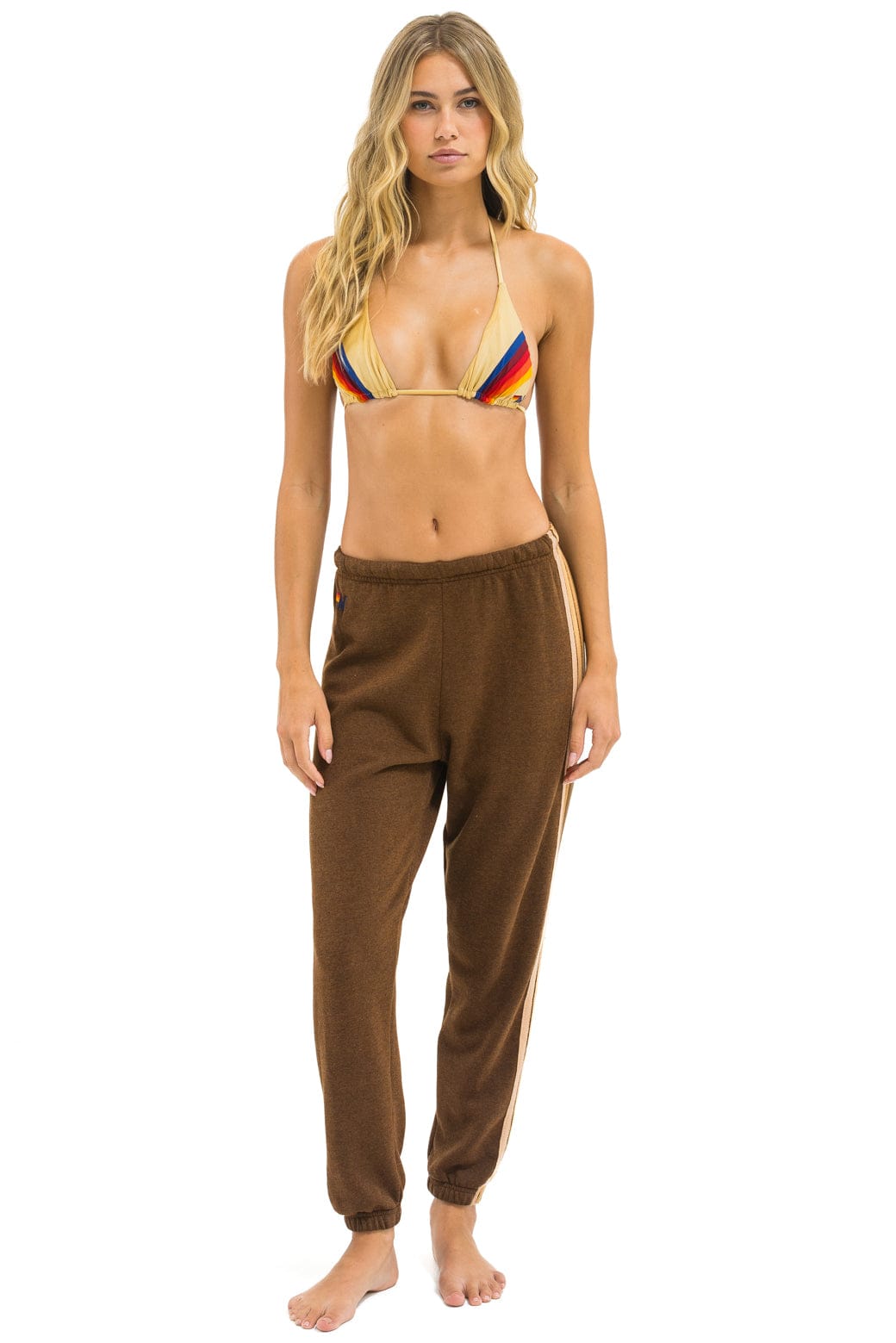 Retro 5 STRIPE SWEATPANTS - CHOCOLATE ESPRESSO