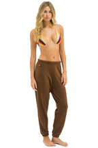 Retro 5 STRIPE SWEATPANTS - CHOCOLATE RAINBOW WHITE