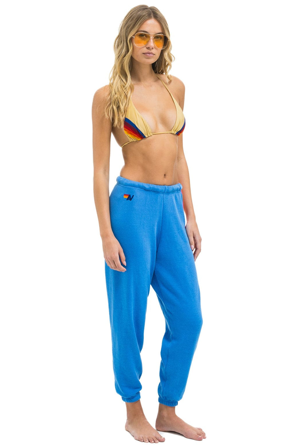 Retro 5 STRIPE SWEATPANTS - COBALT NEON