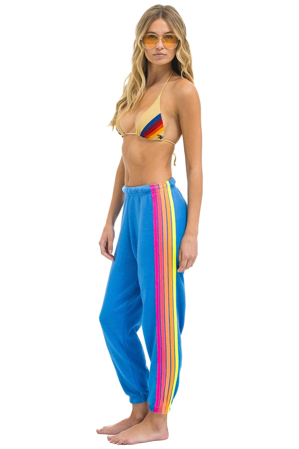 Retro 5 STRIPE SWEATPANTS - COBALT NEON