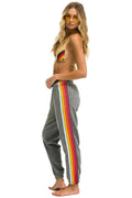 Retro 5 STRIPE SWEATPANTS - HEATHER RAINBOW WHITE