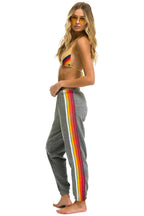 Retro 5 STRIPE SWEATPANTS - HEATHER RAINBOW WHITE