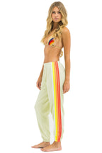 Retro 5 STRIPE SWEATPANTS - LIME CREAM WHITE NEON