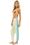 Retro 5 STRIPE SWEATPANTS - LIME CREAM SEAFOAM