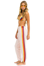 Retro 5 STRIPE SWEATPANTS - LIGHT PINK RAINBOW WHITE