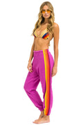 Retro 5 STRIPE SWEATPANTS - MAGENTA ORANGE YELLOW