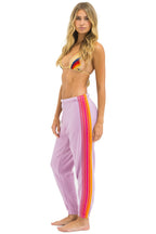 Retro 5 STRIPE SWEATPANTS - MAUVE MAGENTA ORANGE