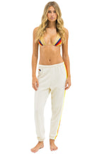 Retro 5 STRIPE SWEATPANTS - VINTAGE WHITE WHITE NEON