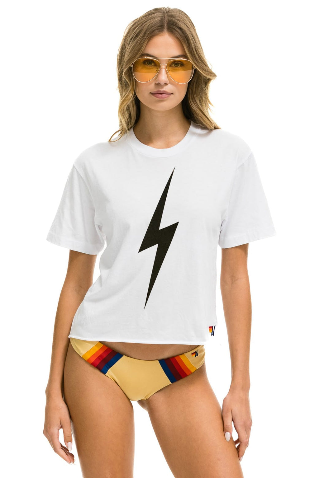 Retro BOLT BOYFRIEND TEE - WHITE