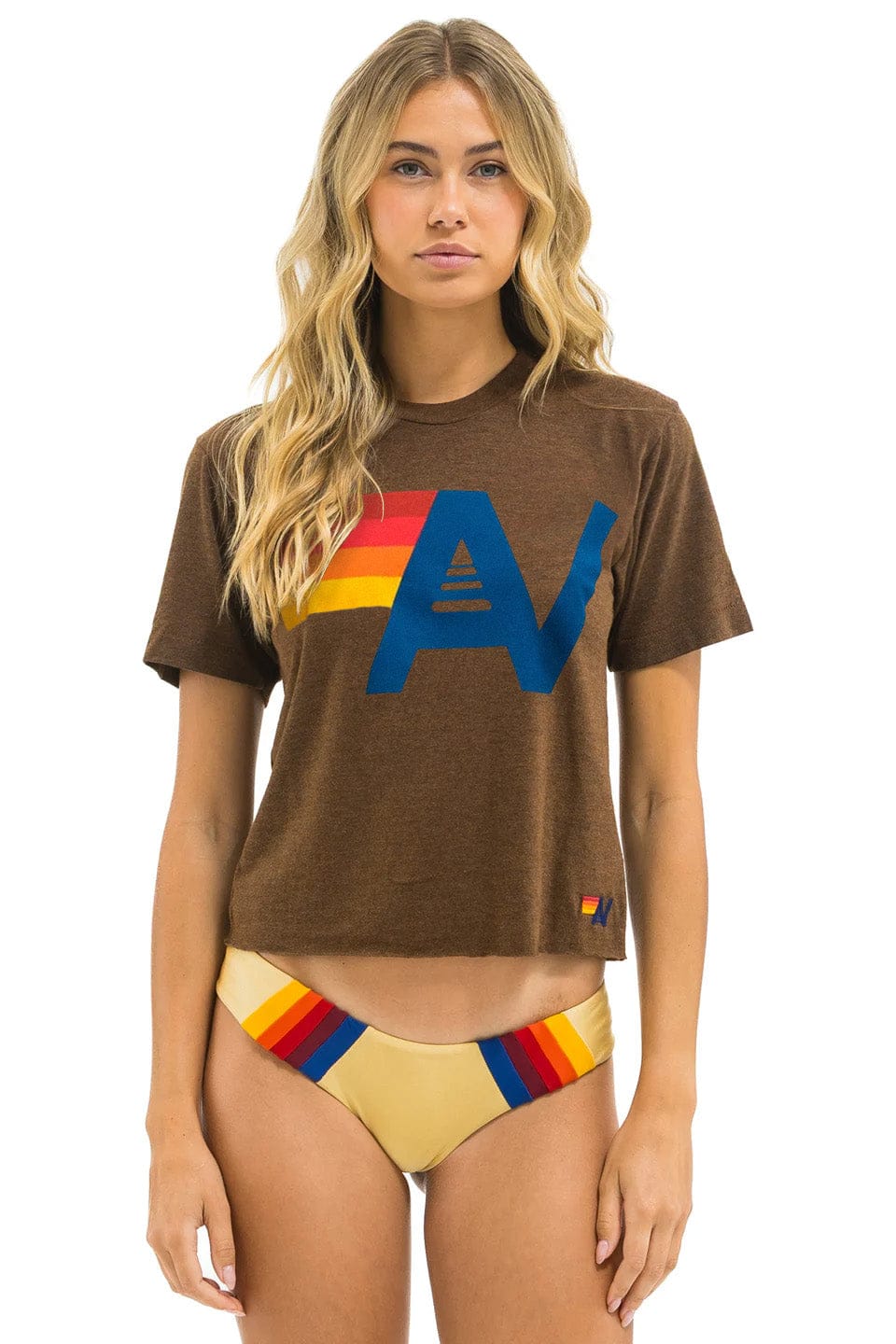 Retro LOGO BOYFRIEND TEE - CHOCOLATE
