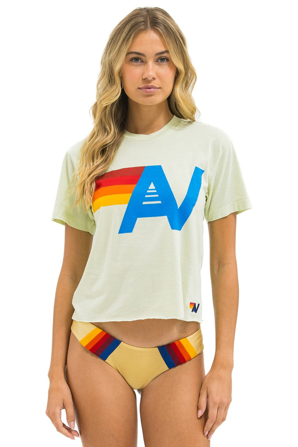 Retro LOGO BOYFRIEND TEE - LIME CREAM