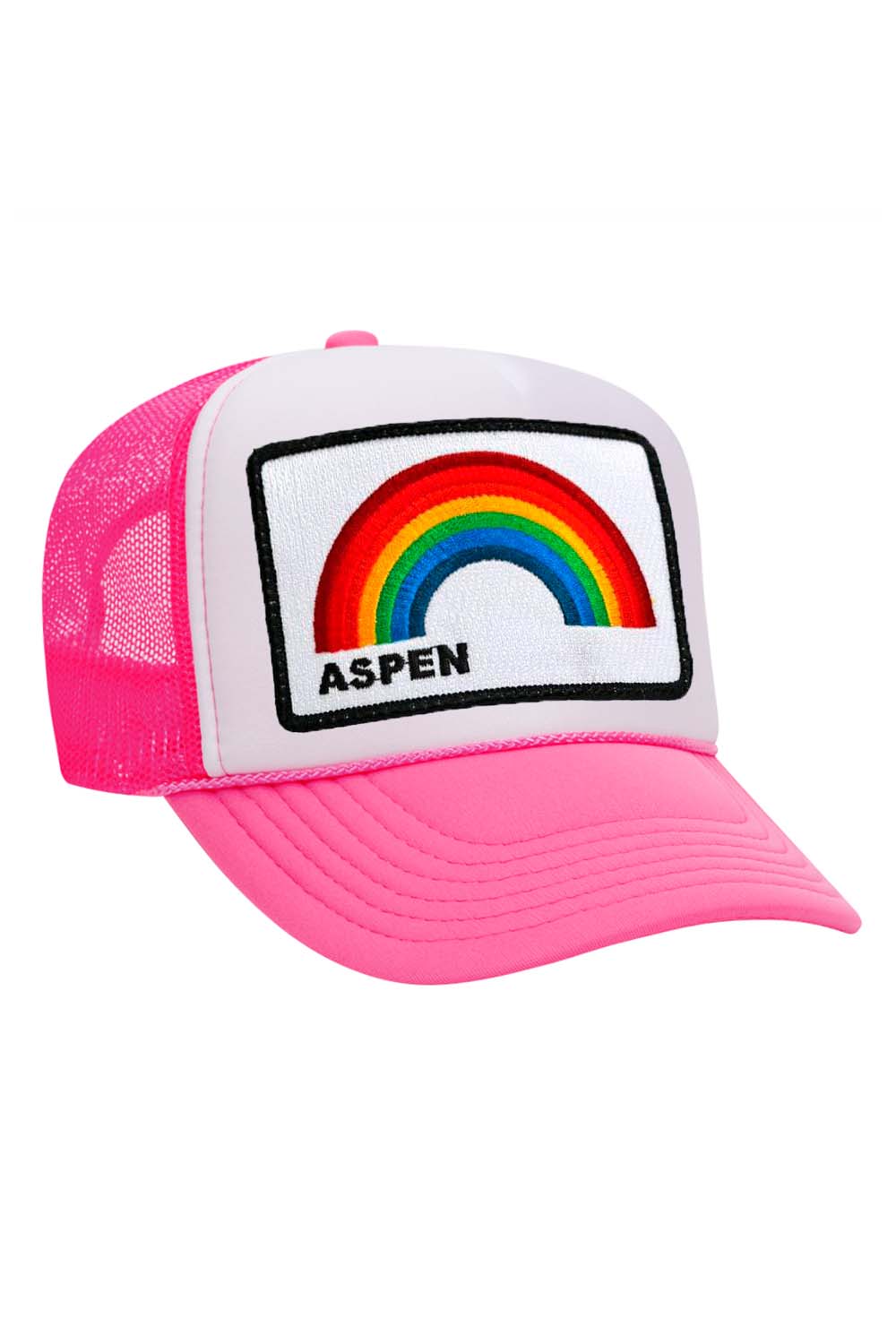 Retro ASPEN RAINBOW TRUCKER HAT