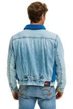 Retro ASPEN SHERPA UNISEX DENIM JACKET - SUPER LIGHT BLUE
