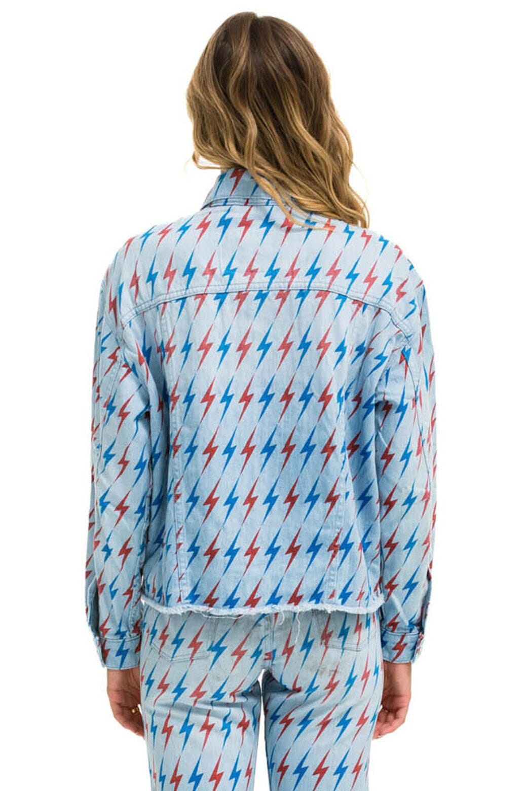Retro AVIATOR BOLT OVERSIZED CUTOFF DENIM JACKET - SUPER LIGHT