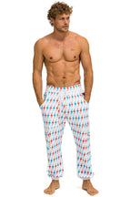 Retro AVIATOR BOLT EMBROIDERY SWEATPANTS - WHITE USA