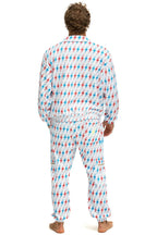 Retro AVIATOR BOLT EMBROIDERY SWEATPANTS - WHITE USA