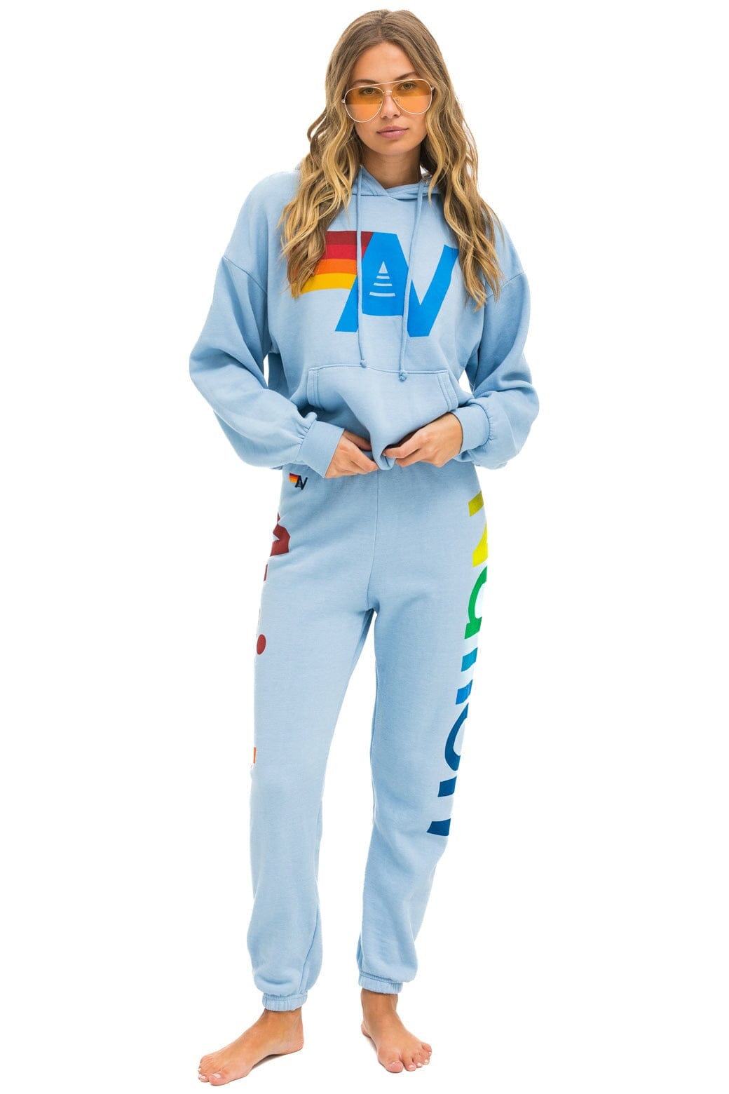 Retro AVIATOR NATION 2 SWEATPANTS - ICE