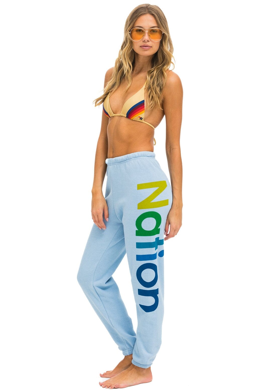 Retro AVIATOR NATION 2 SWEATPANTS - ICE