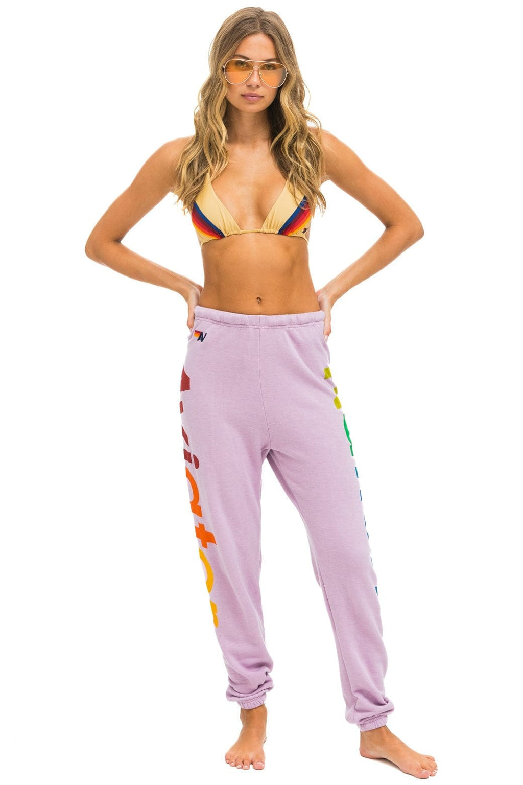 Retro AVIATOR NATION 2 SWEATPANTS - MAUVE